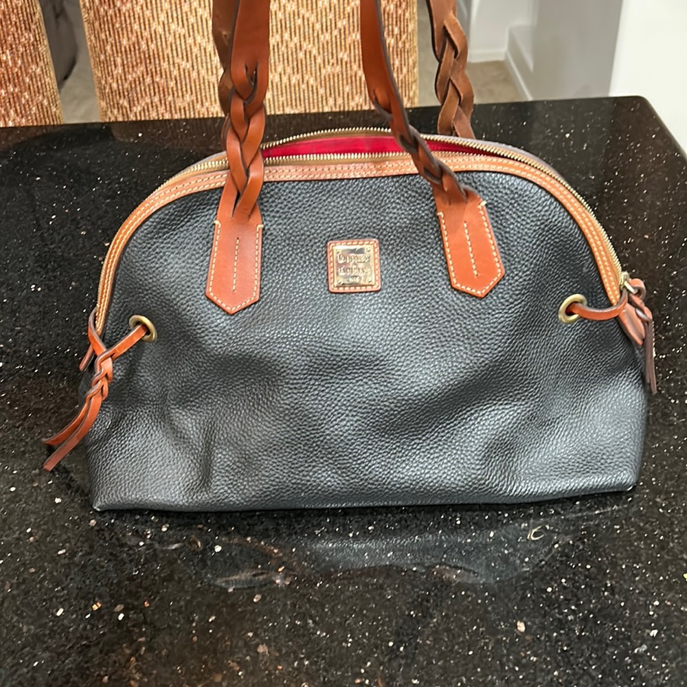 Dooney & Bourke black leather shoulder bag